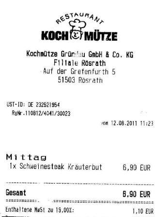 m-kv Hffner Kochmtze Restaurant